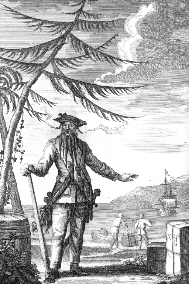 “Blackbeard who was known for his theatrics he would Stick lit fuses under his hat and had a thick black beard which made him look like a devil. He raided as far north as New Jersey and New York and as far south as Martinique. Charles Vane another associate of Blackbeard known for his unusually violent behavior. He had a small fleet but when he refused to attack a French ship off the coast of New Jersey he was voted out of his position. He and 16 men were given a sloop and his quartermaster rackham became the new captain. He made a new fleet but was shipwrecked and stranded. He was later found and taken to Jamaica where he was hanged. Stede bonnet a rich pirate who became a pirate purely out of bordedom he teamed up with Blackbeard twice and buried treasure on cape May seizing a few ships off the coast. William Leed a pirate born in England who sailed with William Kidd in the Indian Ocean but was later a rich and successful citizen of Middletown New Jersey even going so far as to create a church and donate land in the Monmouth county area. Moses Butrerworth another English pirate who sailed with Kidd imprisoned in Monmouth county New Jersey in middletown to await trial but was saved by rebels. He later fled and is believed to have gone to Long Island but it was never confirmed. Ned Low he was born in a London and was a common thief whose brother also a thief was hanged. He went to America where he lived a normal life briefly marrying and having a daughter. was active off the coast of New Jersey where he met fellow pirate George Lowther. His wife died and he killed a coworker so with a group of men he stole a ship and stealing a second ship he became a pirate. They then captured many ships before fleeing to the Caribbean where they split up. Active for only 3 years Low captured more than 100 ships and was known for his savage cruelty. He was eventually deposed and taken to Martinique where he was hanged.”